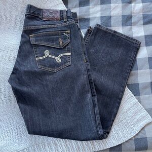 LRG Dark Wash Jeans Size 34 Straight Leg Streetwear Denim Men’s
